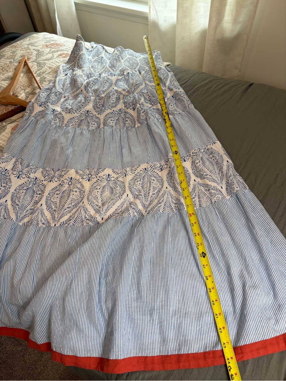 THML Tiered Smocked Cotton Midi Dress. Size Medium. - Picture 12 of 15